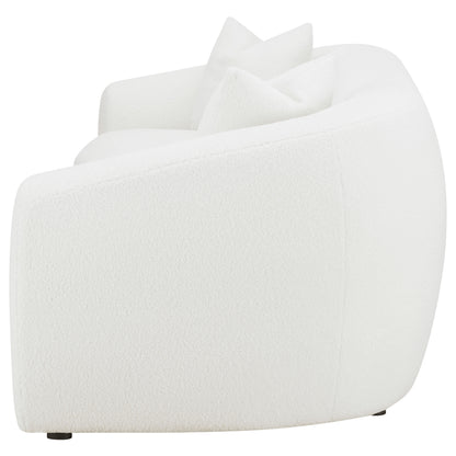 Isabella Sherpa Upholstered Sofa Natural