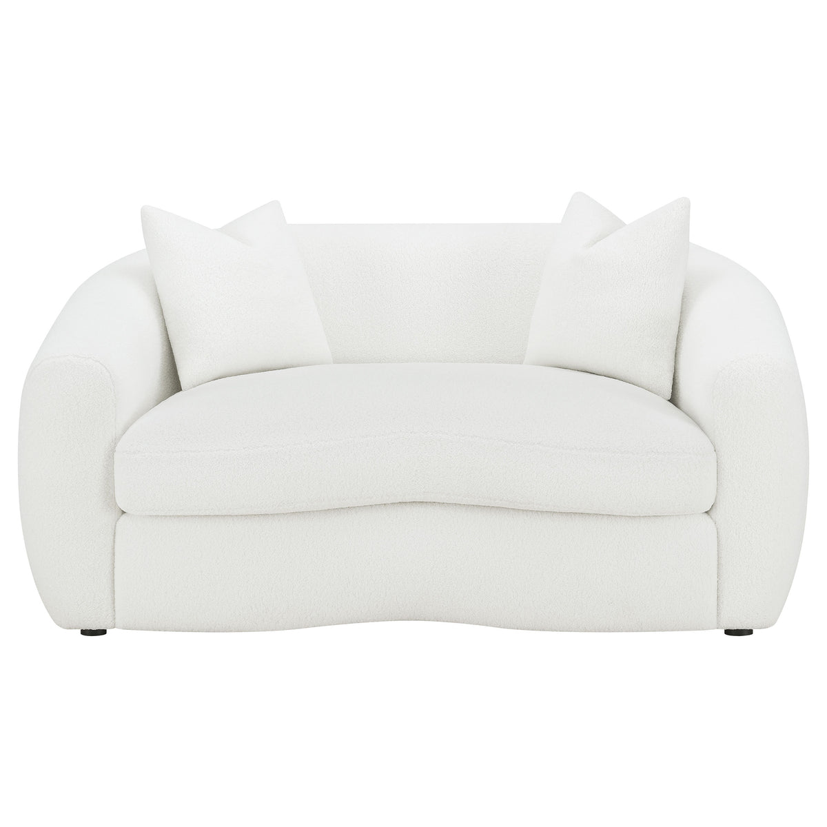 Isabella Sherpa Upholstered Loveseat Natural