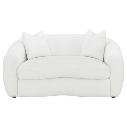 Isabella Sherpa Upholstered Loveseat Natural