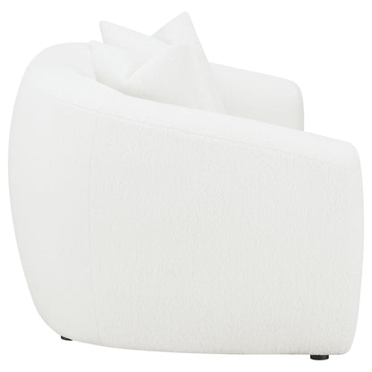 Isabella Sherpa Upholstered Loveseat Natural