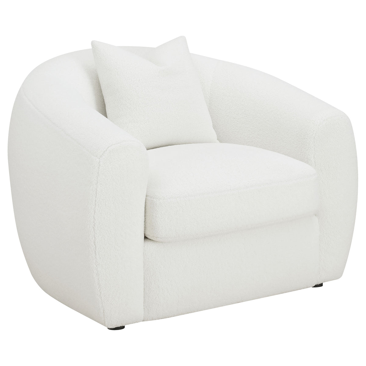Isabella Sherpa Upholstered Accent Chair Natural