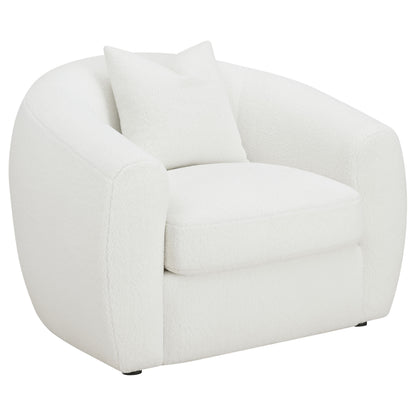 Isabella Sherpa Upholstered Accent Chair Natural