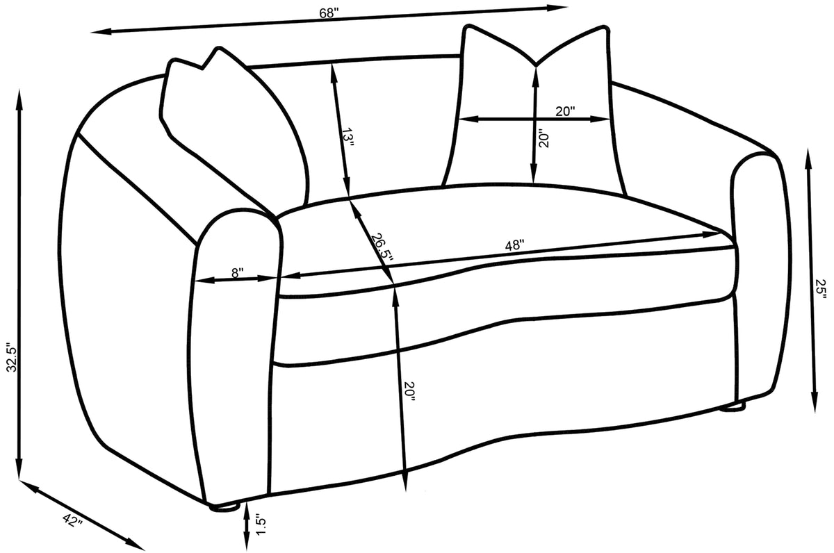 Isabella Sherpa Upholstered Loveseat Natural