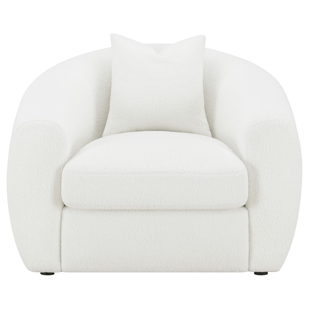 Isabella Sherpa Upholstered Accent Chair Natural