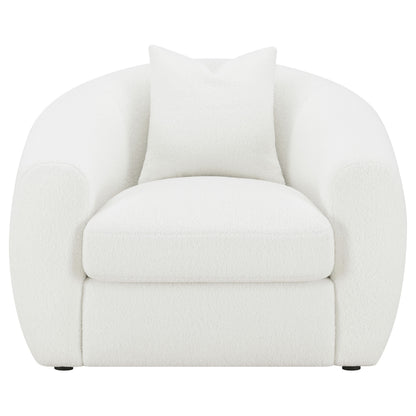 Isabella Sherpa Upholstered Accent Chair Natural