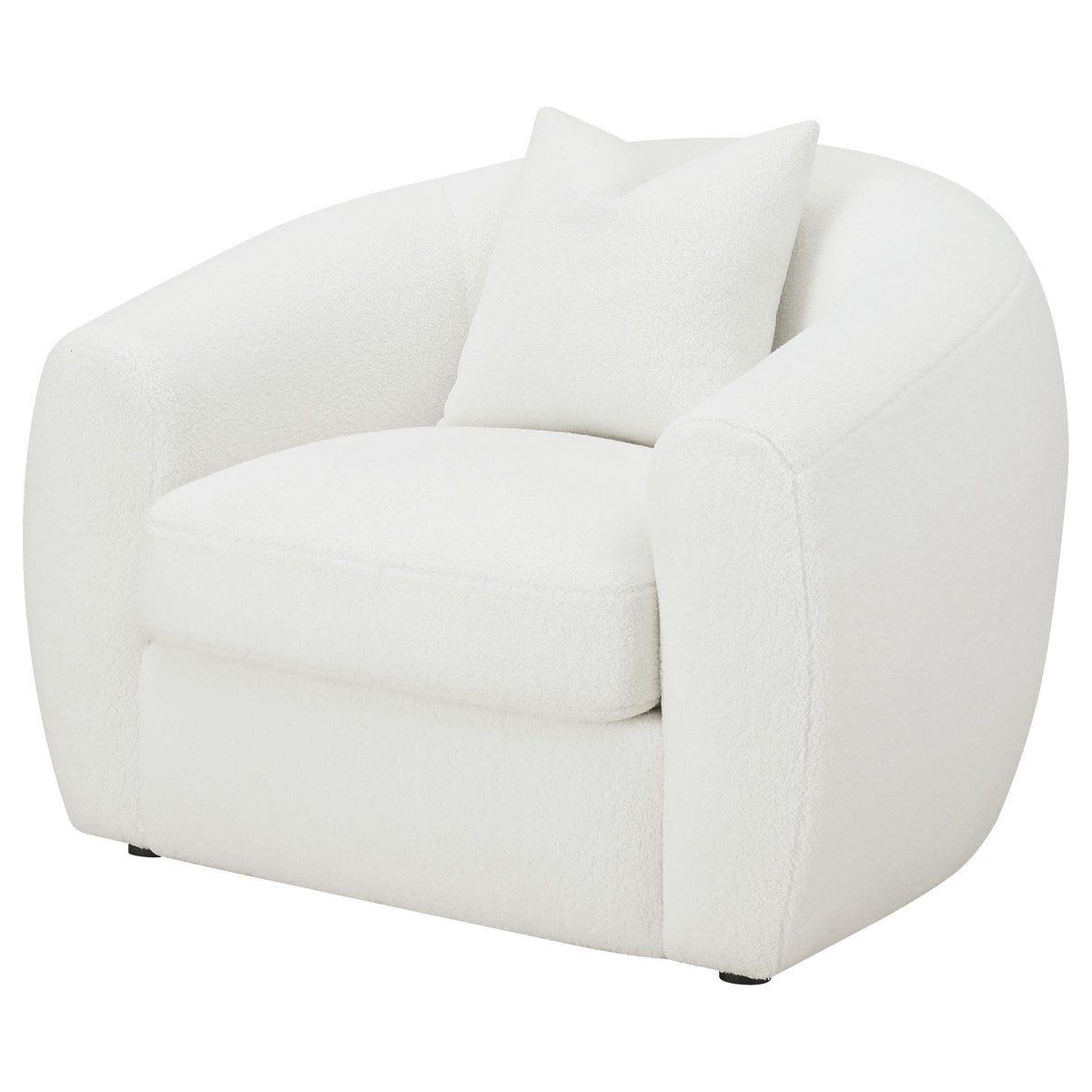 Isabella Sherpa Upholstered Accent Chair Natural