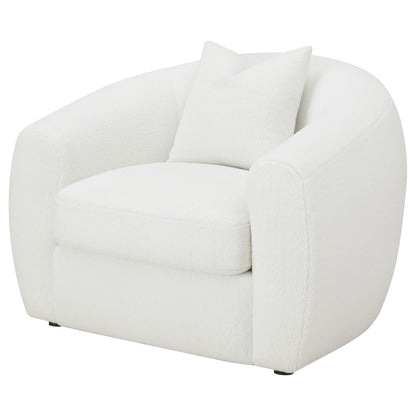 Isabella Sherpa Upholstered Accent Chair Natural