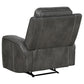 Raelynn 3-piece Upholstered Reclining Sofa Set Grey