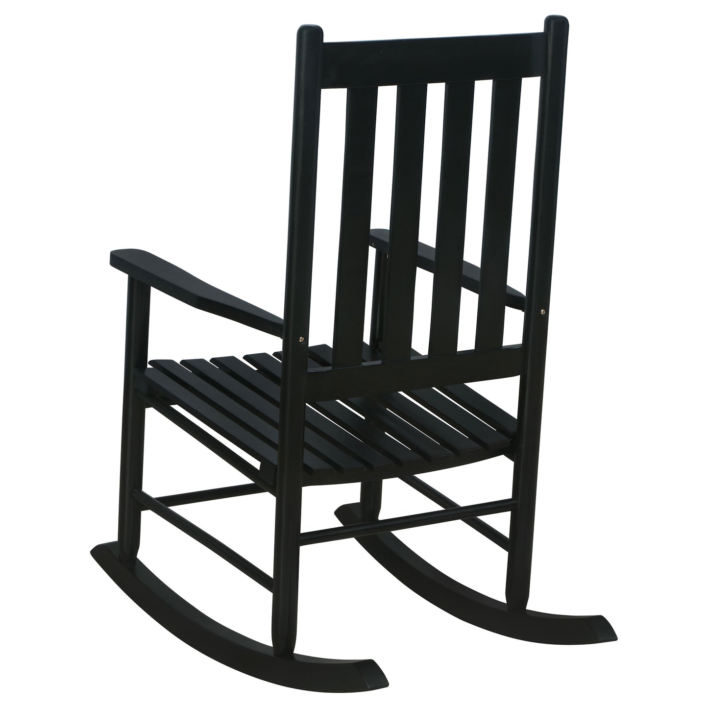 Annie Slat Back Wooden Rocking Chair Black