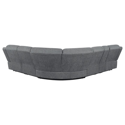 Bahrain 6-piece Modular Reclining Sectional Sofa Charcoal