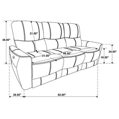 Greenfield 3-piece Power Reclining Sofa Set Dove Grey