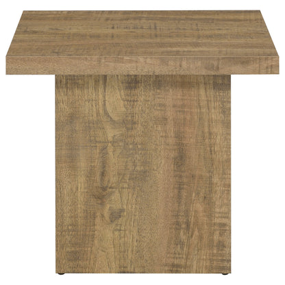 Devar Square Engineered Wood End Table Mango Brown