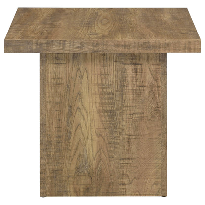 Devar Square Engineered Wood End Table Mango Brown