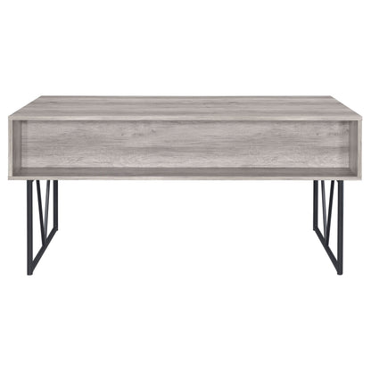 Analiese 63-inch 4-drawer Writing Desk Grey Driftwood