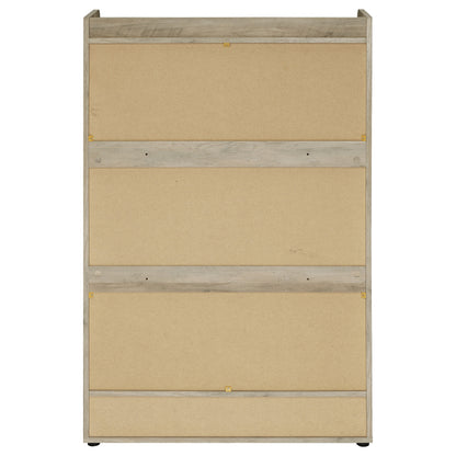 Denia 3-tier Engineered Wood Shoe Cabinet Grey